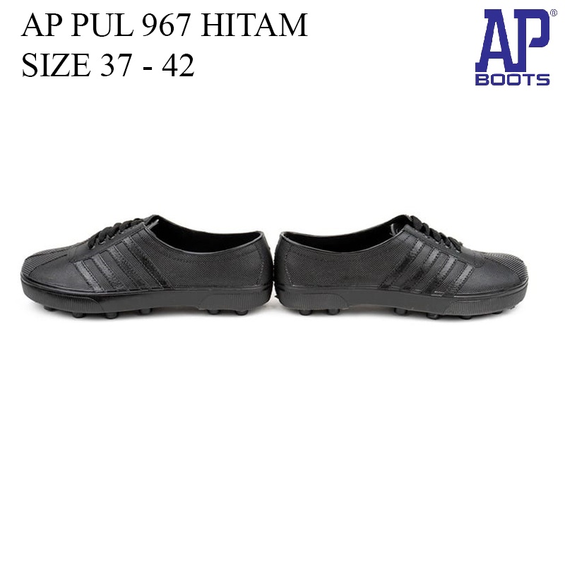 BEST SELLER AP BOOTS 967 BLACK / SEPATU BOLA HITAM PUL