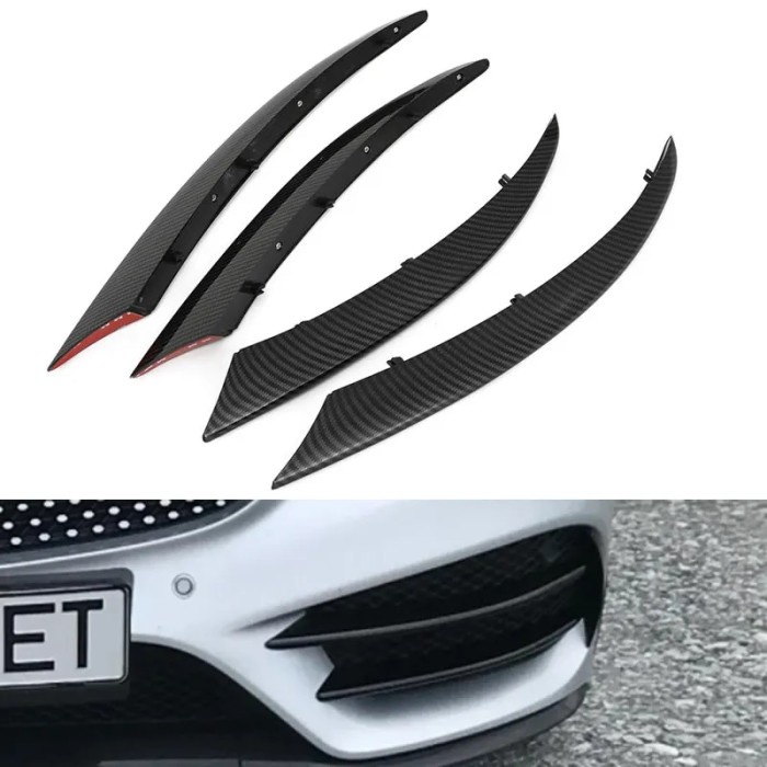 For Mercedes Benz C Class W205 C180 C200 Carbon ABS Front Fog Lamp