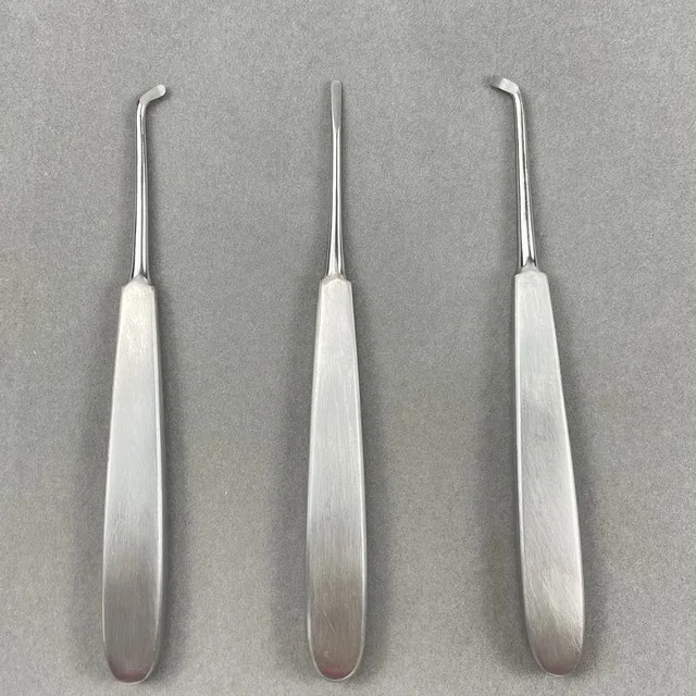 Ready [3 Pcs] Dental WARWICK JAMES Bein Elevator Teeth Extraction Set Right Straight Left