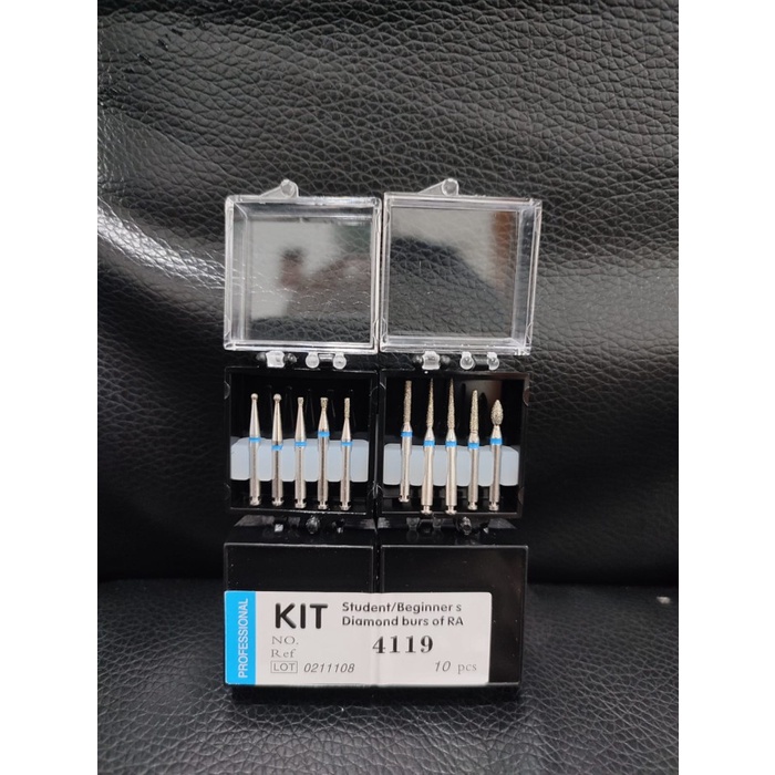 Ready Student Diamond Lowspeed Burs isi 10 / Bur RA Contra Angle Bur / paket Bur Low Speed