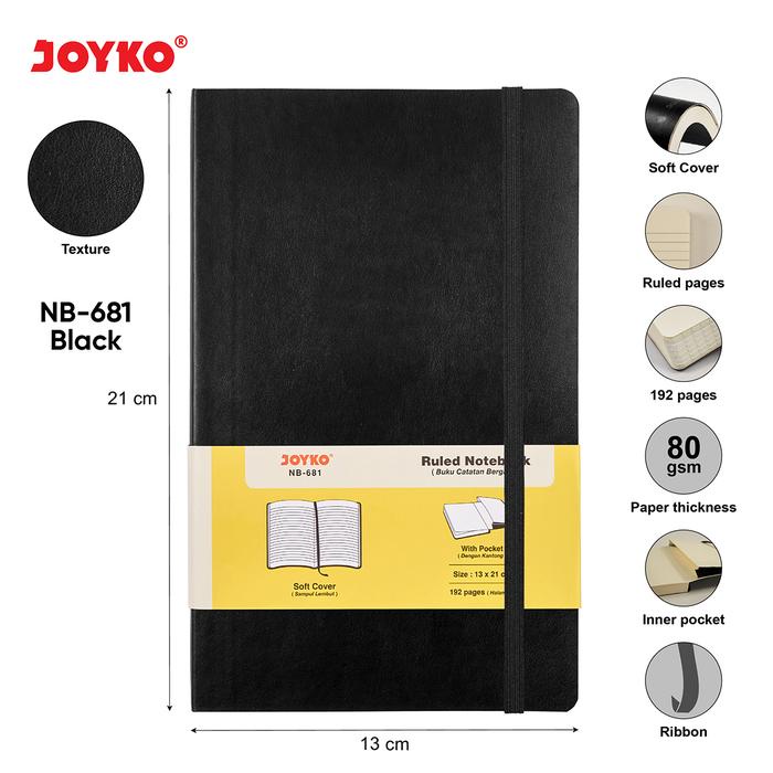 

Joyko Notebook Diary A5 SOFT COVER / Buku Jurnal Joyko A5 Warna NB-681