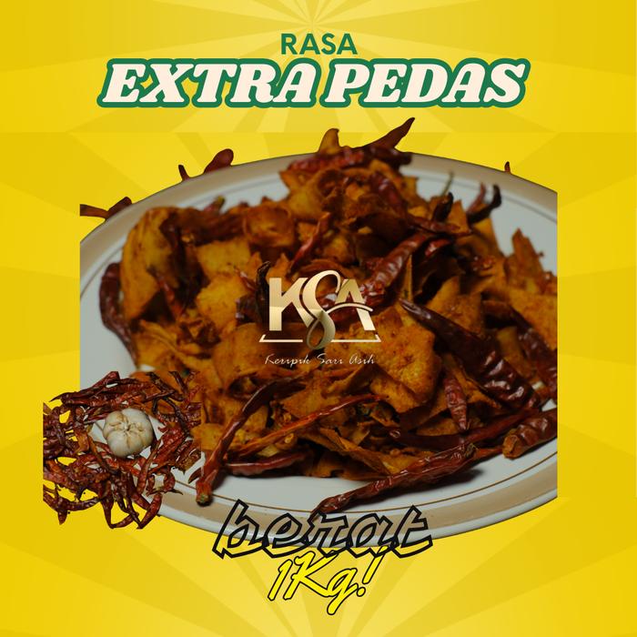 

1kG keripik kriwil pedas LEVEL 10 EXTRA PEDAS Daun Jeruk Food Snacks Cemilan Kering Kerupuk snack