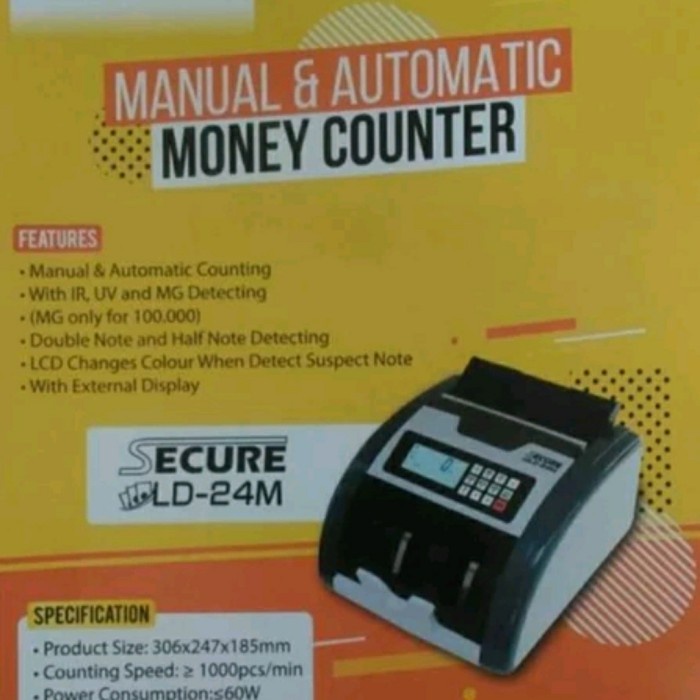 

Terlaris MESIN HITUNG UANG SECURE LD 24M / PENGHITUNG UANG MONEY COUNTER LD24M SALE