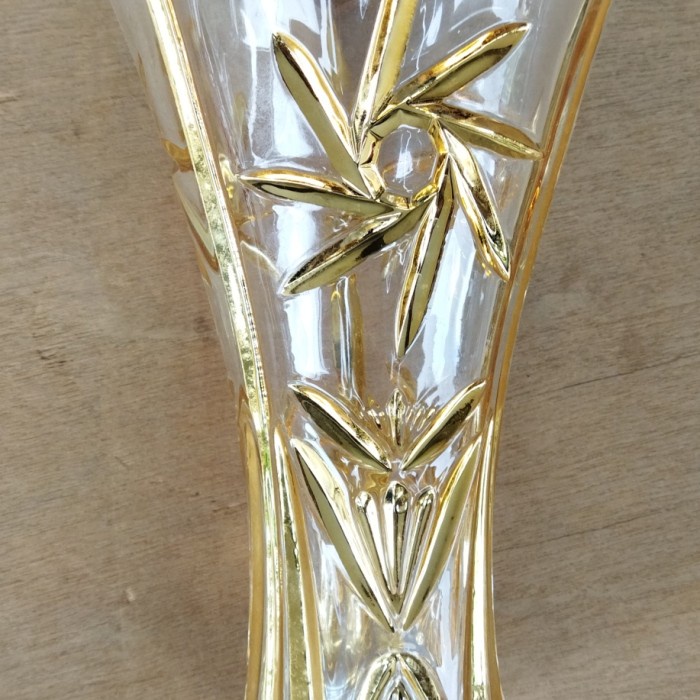 Vas Bunga Kristal Gold Gelas