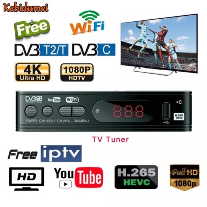 Set Top Box Digital Megogo STB Receiver Hd Semua Tv Layar Tabung Led