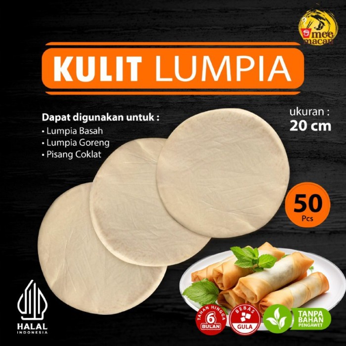 

Ready Stok" Kulit Lumpia Premium Jamin Kriuk Anti Sobek Tipis Lembut Halal Mui