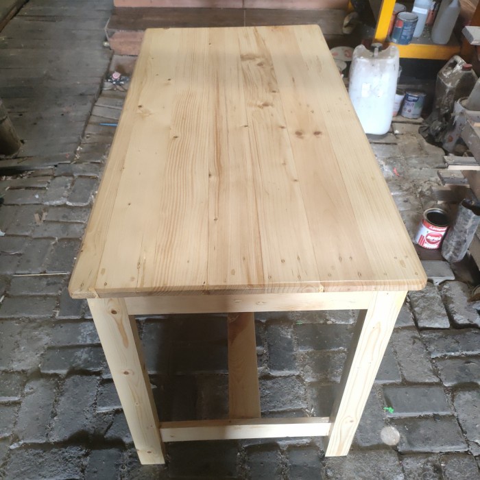 MEJA MAKAN JATI BELANDA 120X60X75 :)