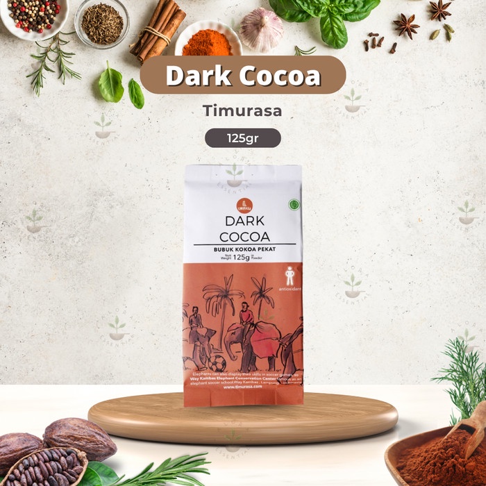 

Ready Stok" Timurasa Dark Cocoa Powder 125Gr - Bubuk Kakao Hitam - Coklat Bubuk