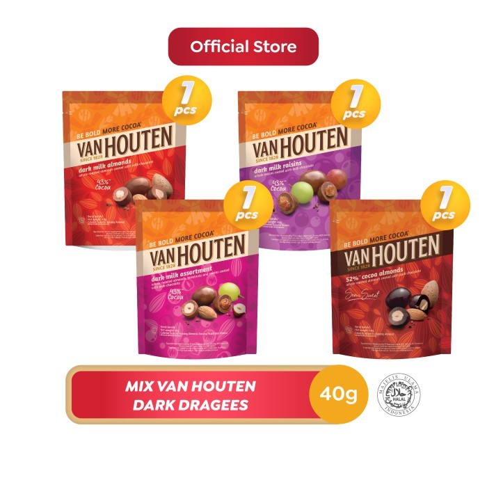 

Ready Stok" Van Houten Dark Dragees Mix