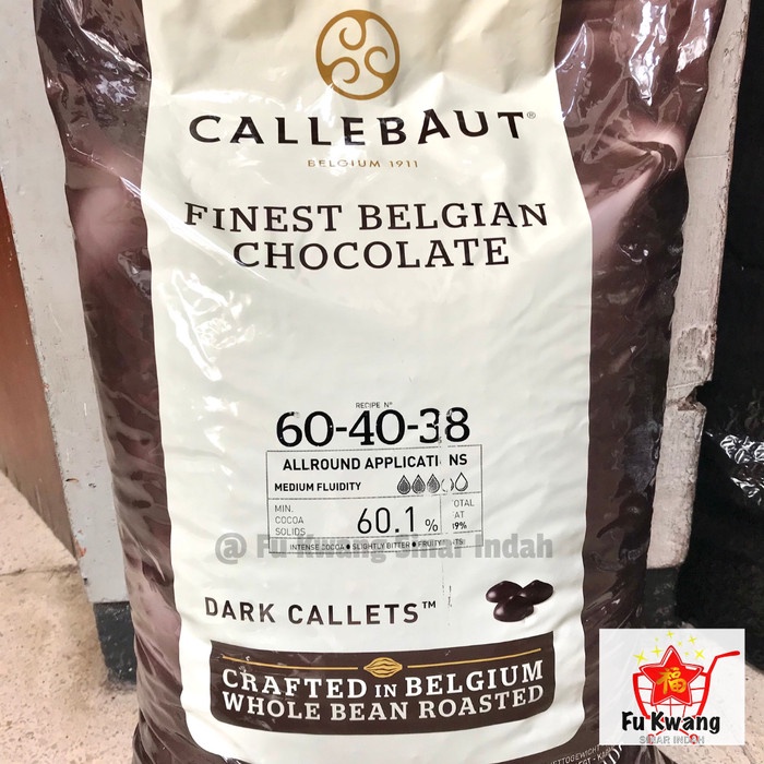 

Ready Stok" Callebaut Dark Chocolate Belgian Couverture 60-40-38 60,1% 100 Gram