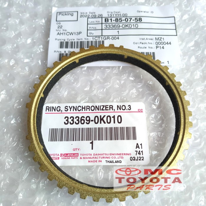 Ring Synchronizer (Sinkromis) Gigi 3 Innova Fortuner Hilux 33369-0K010
