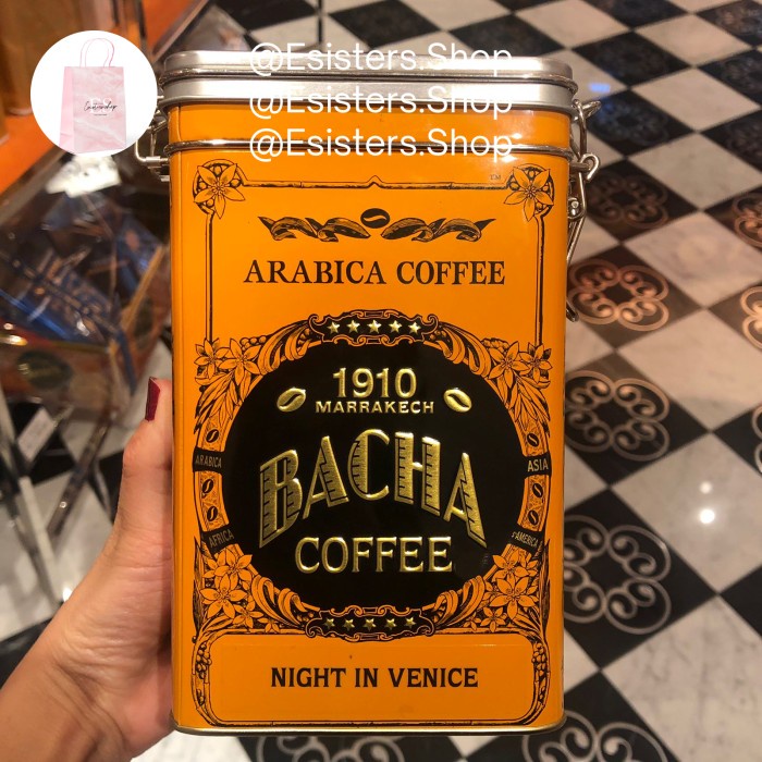 

Bacha Coffee 1910 Fine Flavoured Night In Venice Ground Beans Arabica Coffee Bacha Kopi Bubuk Gift