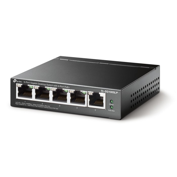 Swit TP-Link - TL-SG1005LP 5 Port Gigabit 4 Port POE+