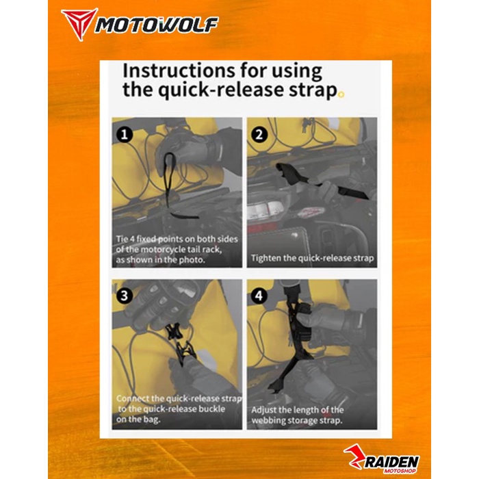 

Motowolf Duffel Bag Touring Tas Dry Bag Travel Outdoor Bag Waterof PVC MB4