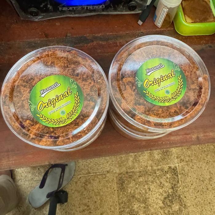 

Abon ayam kemasan toples mini 3 varian rasa