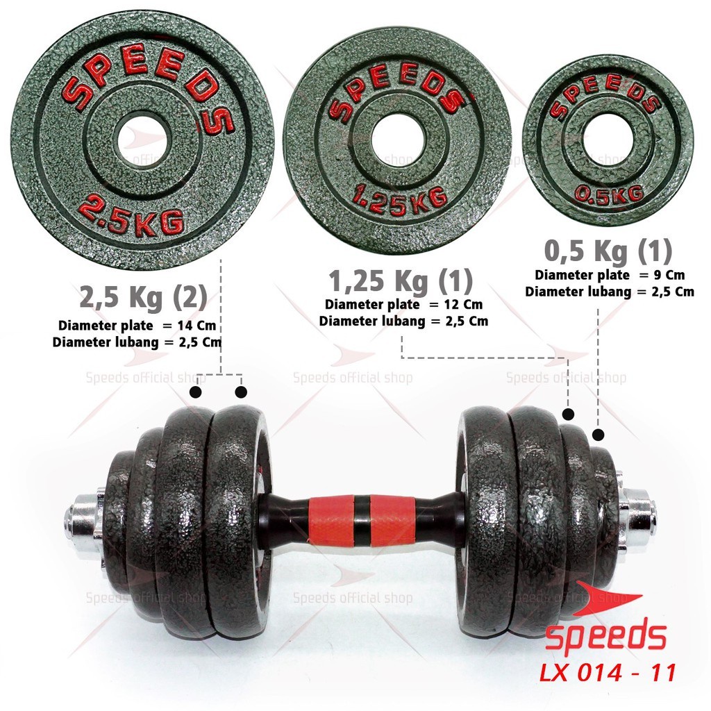 sale SPEEDS Dumbel Barbel Set 30Kg Tiang Angkat Beban Besi Stainless 30 Kg LX 014-11