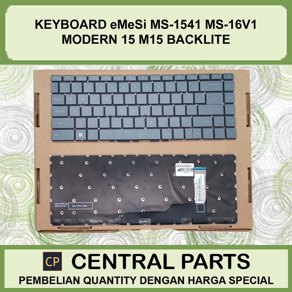 Keyboard MSI ms-1541 ms-16v1 Modern 15 m15 Backlite