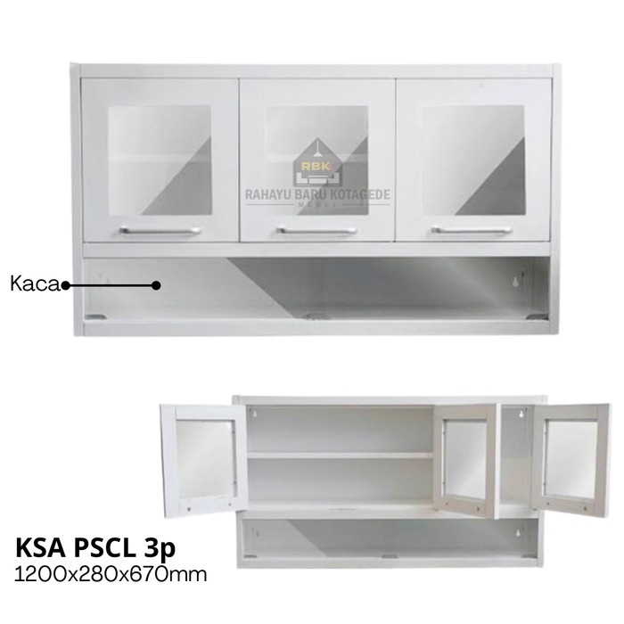 STOK TERBATAS Kitchen set besi 3 pintu Lemari dapur atas rak dapur Besi kitchenset