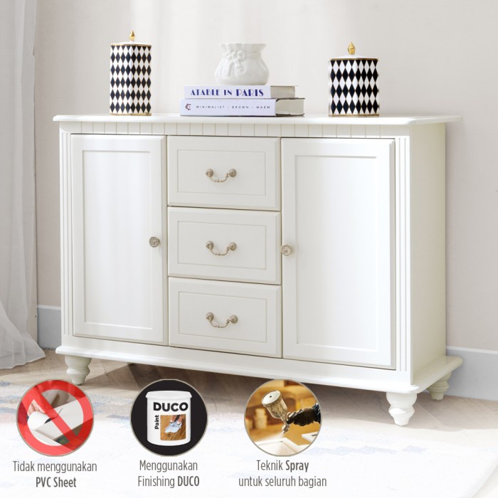 TERJAMIN IFURNHOLIC Amandla Sideboard Lemari Dapur Kabinet Laci Buffet TV