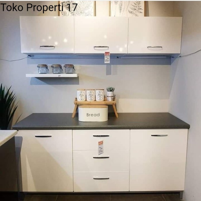 PROMO SPECIAL kitchen set informa denver 2 putih 180 cm lemari dapur rak dapur