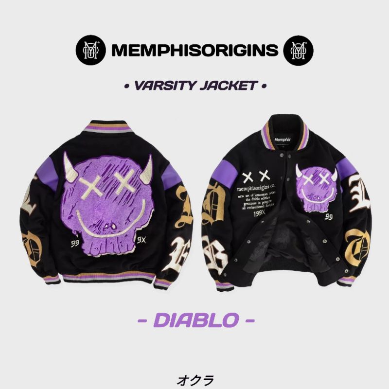NEW PRODUCT VARSITY JACKET MEMPHIS - SPACE BEAR BEAR BRITAIN BORDEAOUX GARUDA RED BLAST DIABLO