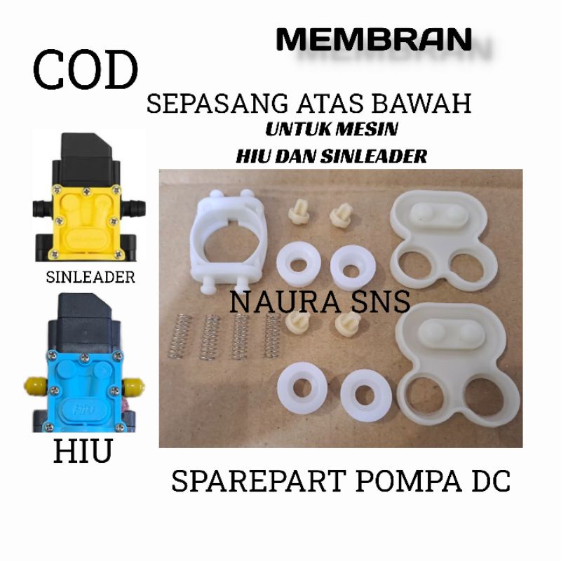 Hjk Membran pompa Dc 12volt Hiu dan Sinleader Sparepart Dinamo Pompa Sprayer