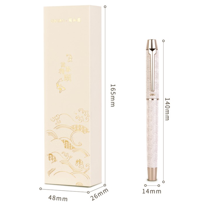 

Deli Pulpen Roller / Roller Pen Gift Box 0.5Mm Bahan Besi Tebal S167