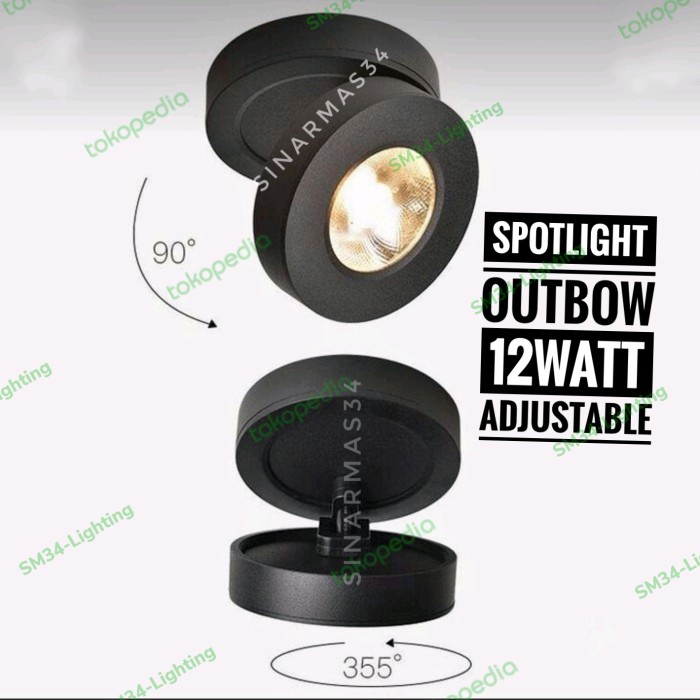 Downlight Outbow LED 1027B 12watt Adjustable Spotlight Outbow