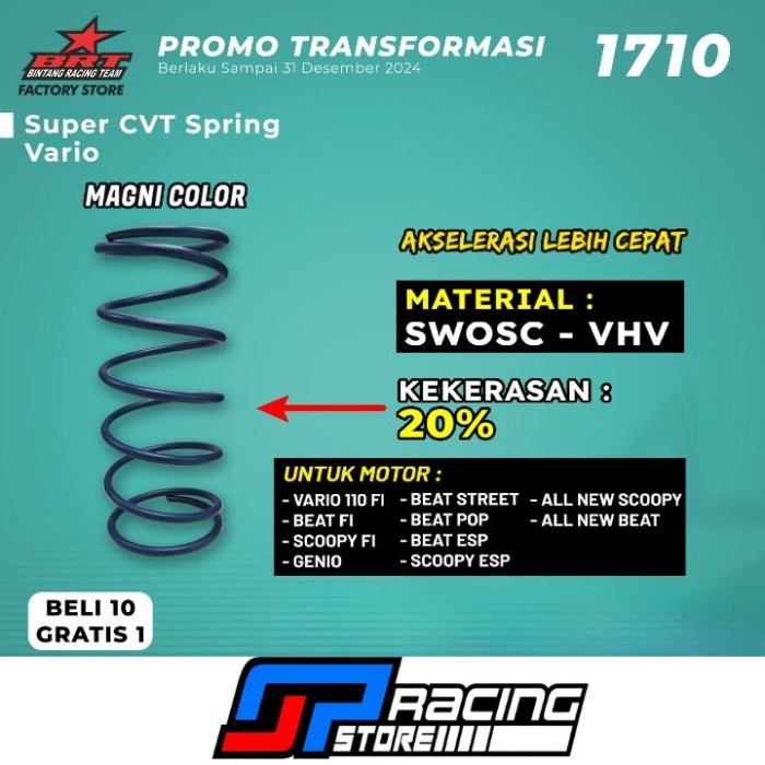 Per Cvt / Cvt Spring Brt Vario 110 Fi/Beat Fi/Beat Esp/Genio/Scoopy Fi