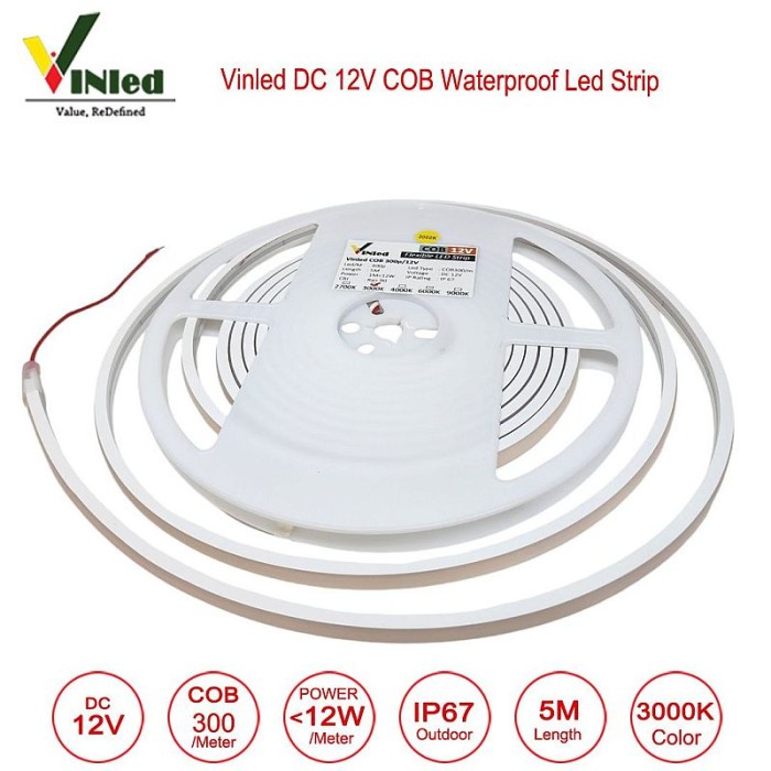 Vinled Strip Outdoor COB300 12V DC