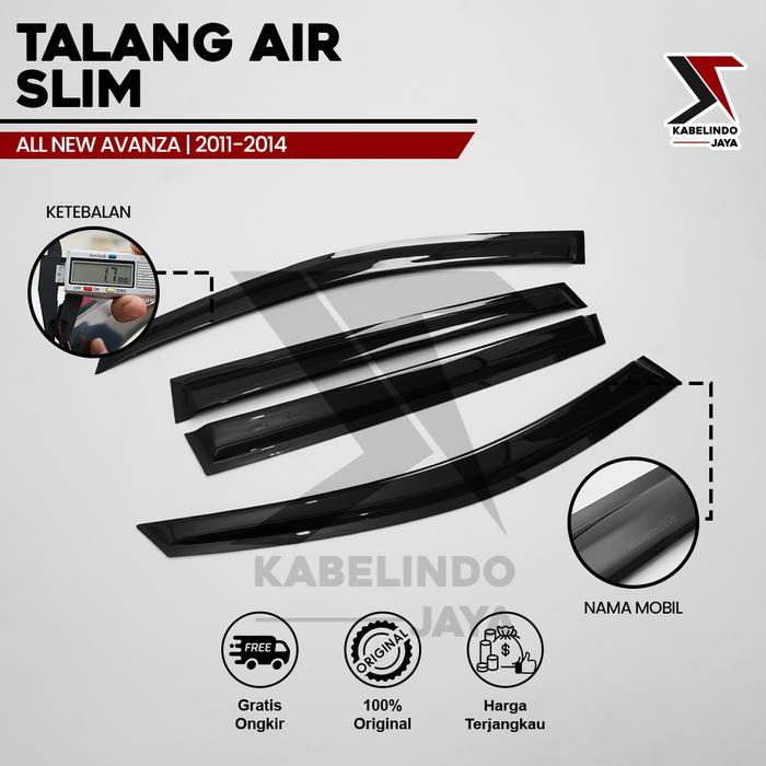 Talang Air Pintu Mobil Toyota All New Avanza 2011 2014 Model Slim 4 Pintu