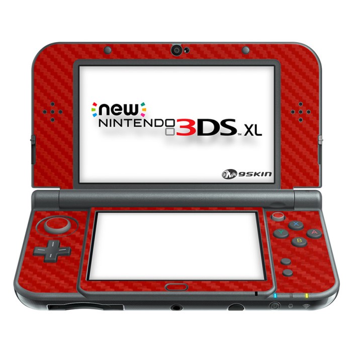 9Skin - Preum Skin Case New Nintendo 3DS XL - Red Carbon (INSIDE)