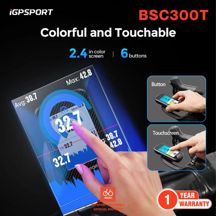 Bebas Ongkir Cyclocomp Sepeda Igpsport BSC300T Bike Computer igpsport Touchscreen