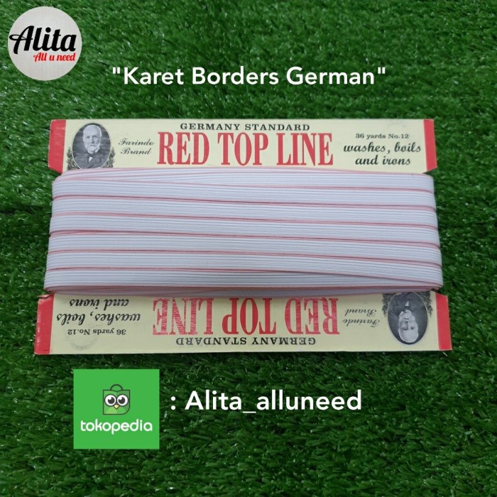

Karet Red Top Line/ Karet Borders/ Karet Jerman 8 mm