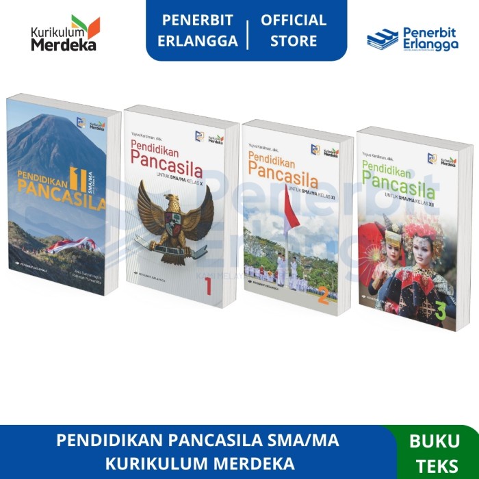 

SALE !!! [ERLANGGA OFFICIAL] PENDIDIKAN PANCASILA SMA/MA KELAS 10 11 12 KURIKULUM MERDEKA READYY