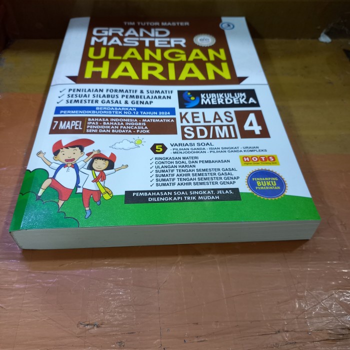 

SALE !!! BUKU ORIGINAL GRAND MASTER ULANGAN HARIAN SD MI KELAS 4 TIM TUTOR MASTER KURIKULU MERDEKA