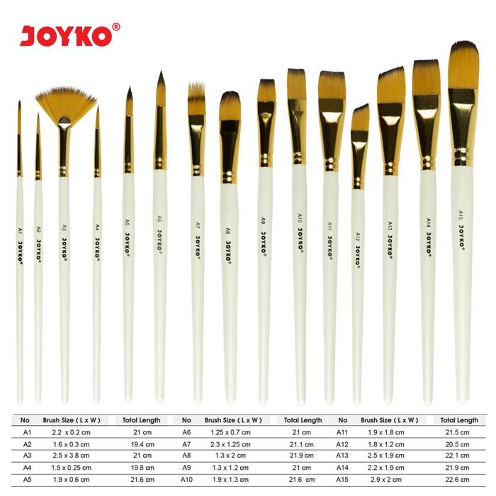 

Joyko Kuas Lukis Set 15 + Palet + Spons + Storage Bag /Art Brush DiskonJual MurahHarga DiskonObral