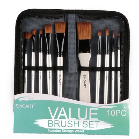 

Kuas Lukis Sinoart Set 10 Short Handle Synthetic Brush Holder Case DiskonJual MurahHarga DiskonObral