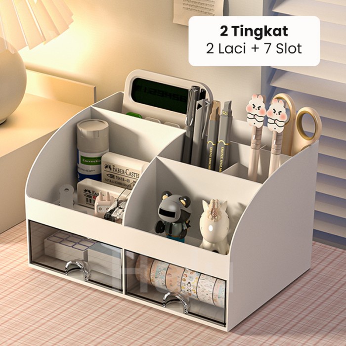 

Halu Laci Plastik Susun Kotak Penyimpanan Kosmetik Alat Tulis Hsb686