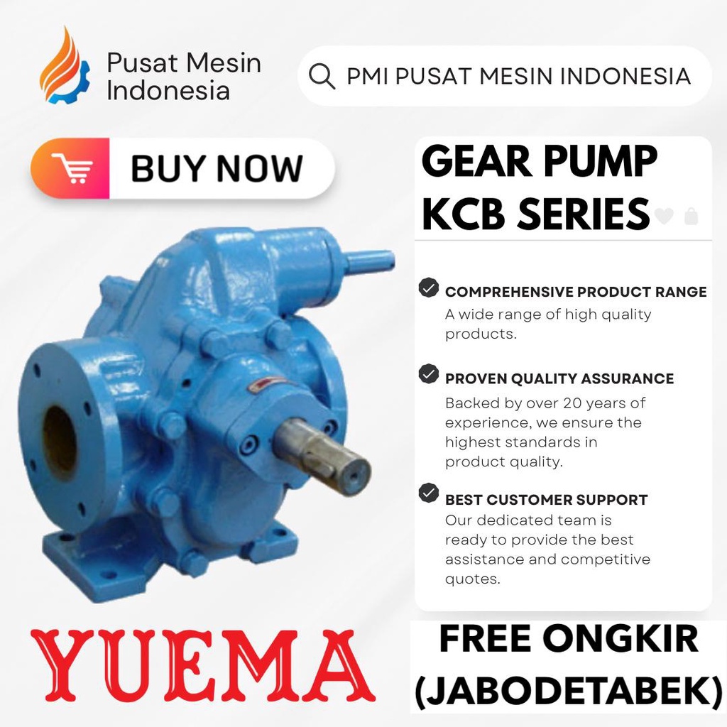 GEAR PUMP YUEMA KCB 3800 10" X 10" MECHANICAL SEAL POMPA / GEARPUMP/ GEARPUMP OLI/ POMPA GEAR OLI/ P