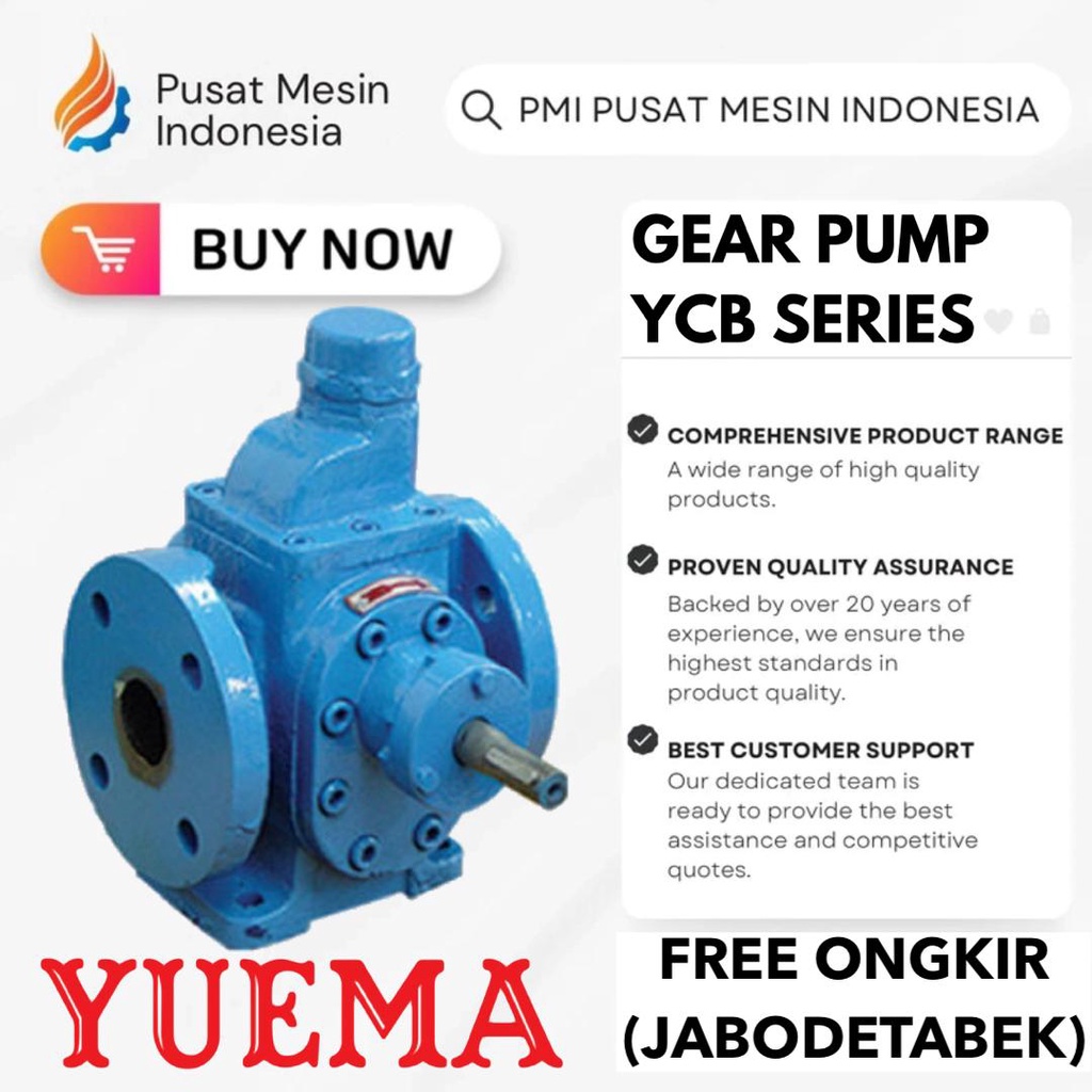 GEAR PUMP YUEMA YCB 30/0.6 - MECHANICAL SEAL POMPA / GEARPUMP/ GEARPUMP OLI/ POMPA GEAR OLI/ POMPA C