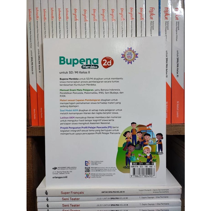 

SALE !!! BUKU BUPENA MERDEKA VOLUME 2D KELAS 2 SD/MI KURIKULUM MERDEKA ERLANGGA READYY