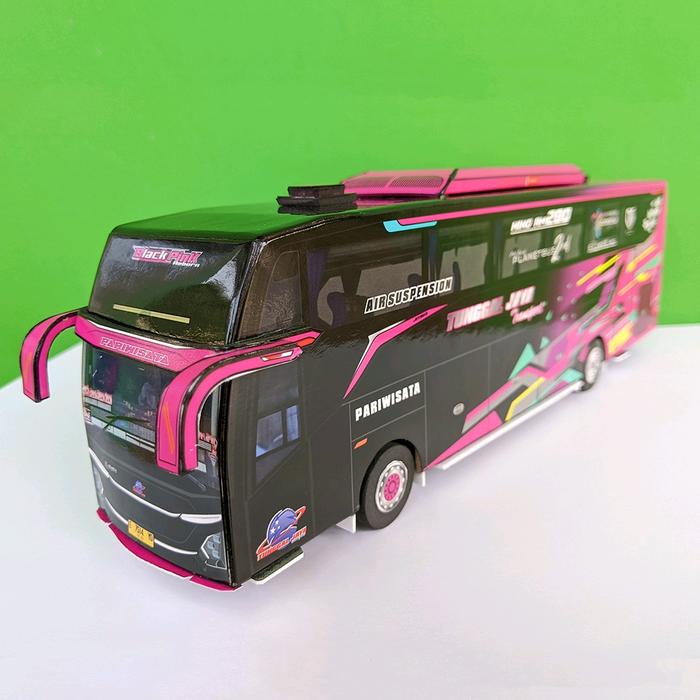 terbaru  miniatur bus blackpink jb5 set hadiah lampu ban toy mainan basuri ready