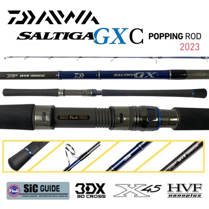 Daiwa Saltiga GX C 2023 Popping Casting Rod Joran Pancing