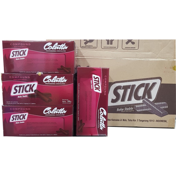 

Ready Stok" Colatta Stick Bake Stable 1.2Kg Coklat Compound Batang Stik Grosir