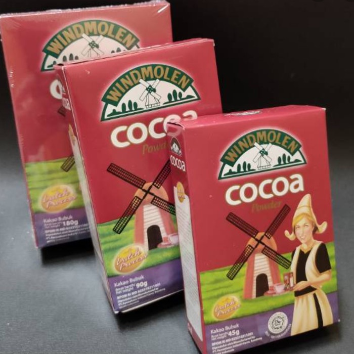 

Ready Stok" Cocoa Powder Windmolen Bubuk Coklat Premium 45 ,90 , 180 Gr / Gram