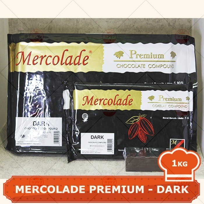 

Ready Stok" Coklat Mercolade Premium Dark & White Compound 500Gr Potongan