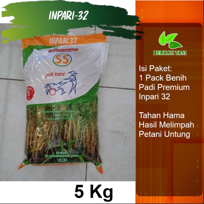 New Benih Padi Inpari 32 Premium Pak Tani 5 Kg Ready