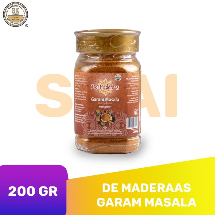 

De Maderaas Garam Masala / Bubuk Kari / Bumbu Kari 200 Gram