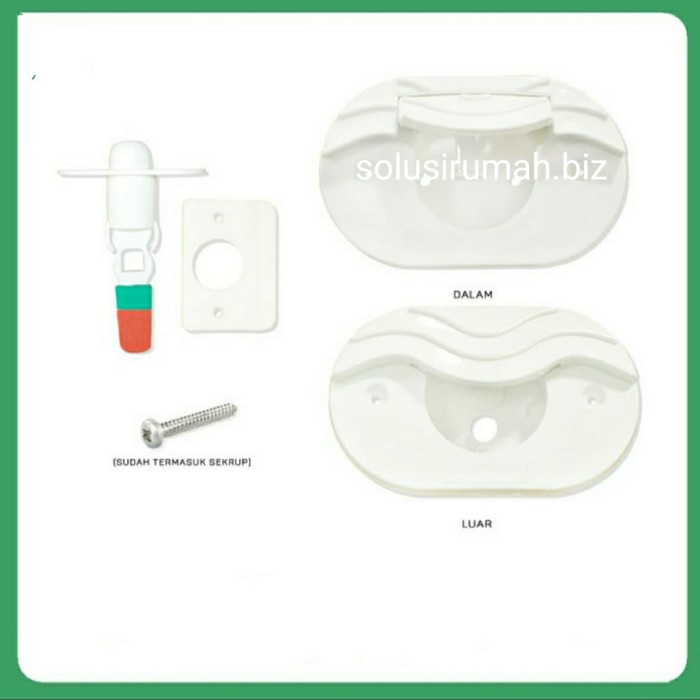 Ready stock] KUNCI BULAT OVAL PVC KAMAR MANDI PLASTIK U PINTU PLASTIC HANDLE SELOT